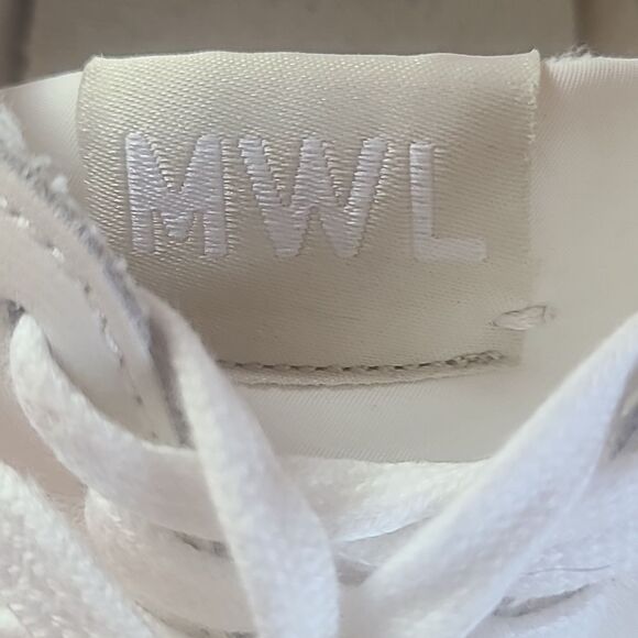 Madewell League Leather & Nylon Sneakers Color Cloud linen multi Size 7.5 - Picture 13 of 15